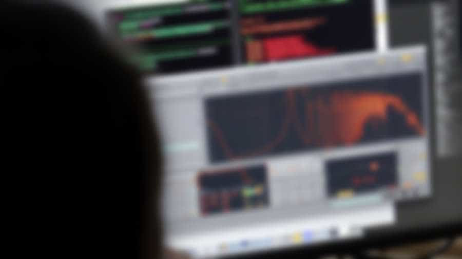 working by computer