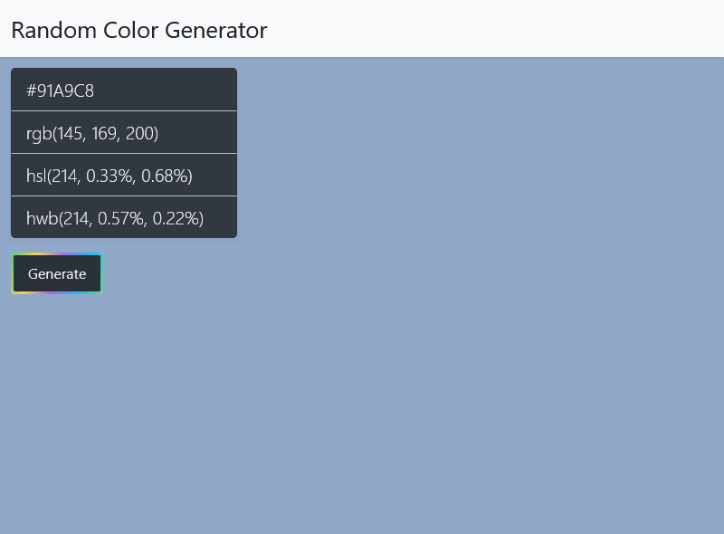 Random_Color_Generator project