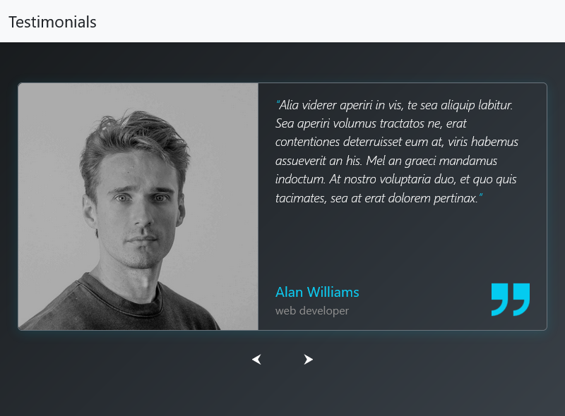 Testimonials project